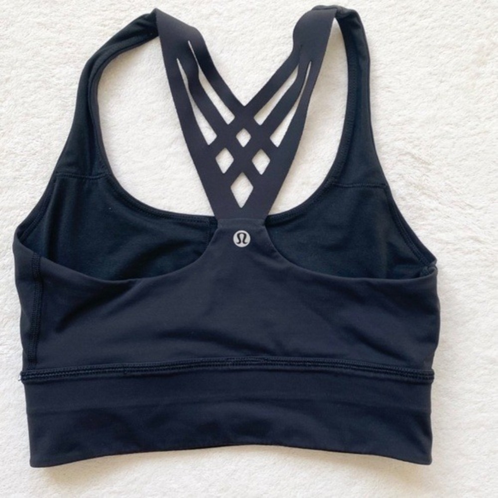 Lululemon Mind Over Miles Black Sport Bra Sz 9 First Release